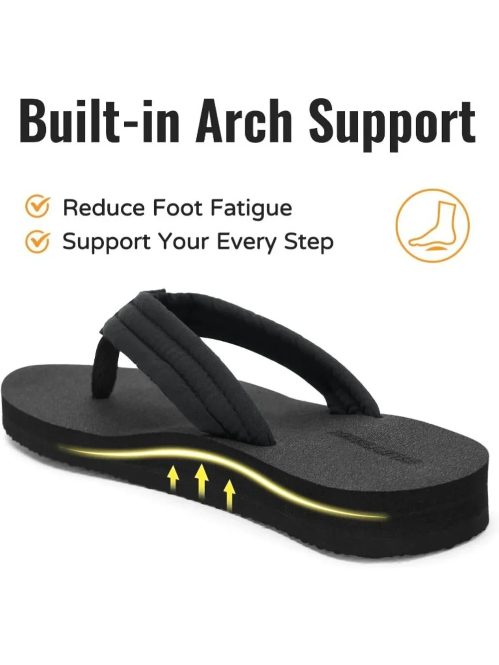 Women's All Black Summer Lightweight Soft Fabric Straps Flip Flops Beach Sandals